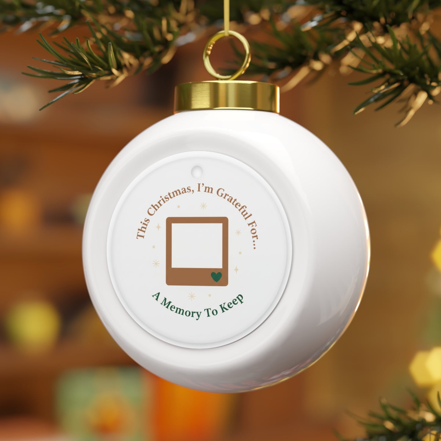 Christmas Ball Ornament - A Memory to Keep