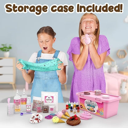 Ice Cream Slime Kit for Girls, Amazing Ice Cream Slime Making Kit to Make Butter Slime, Cloud Slime & Foam Slimes, Fun Gift Idea