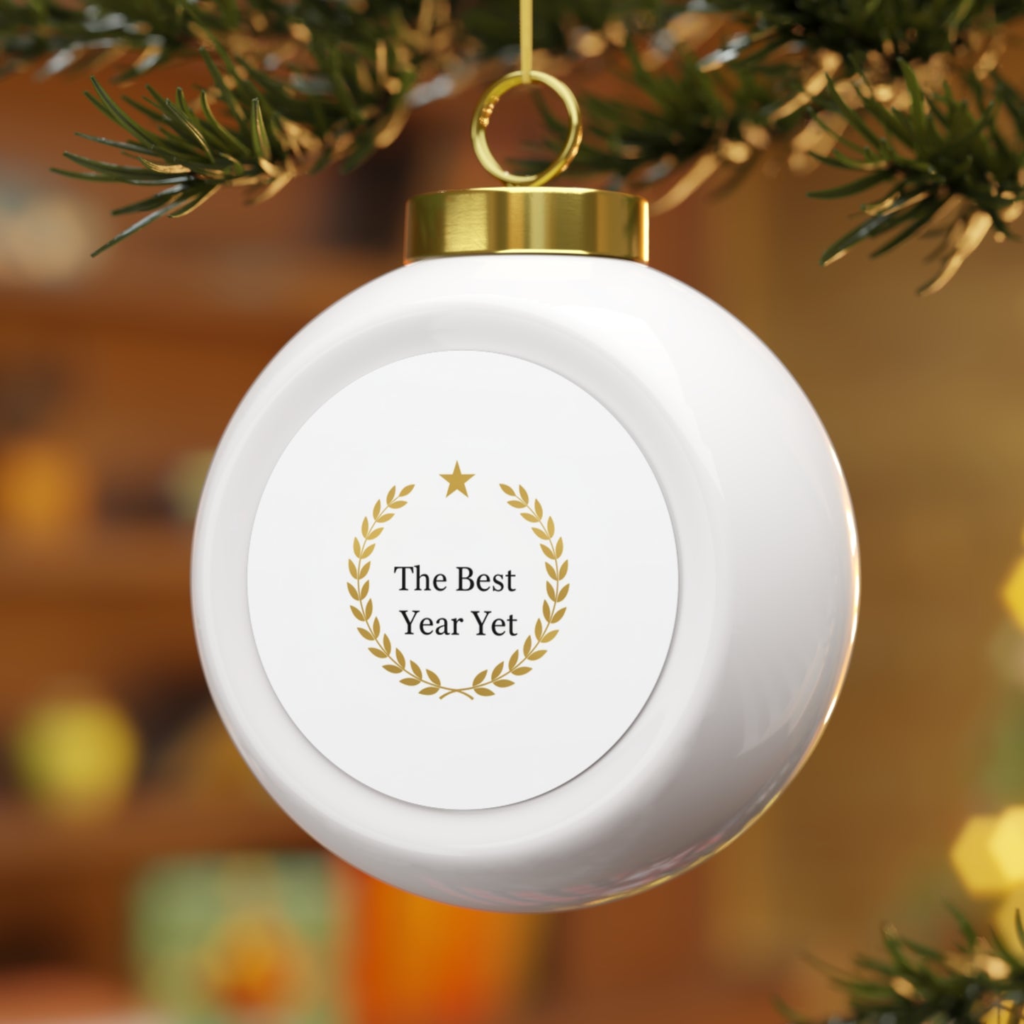 Christmas Ball Ornament - The Best Year Yet Holiday Keepsake