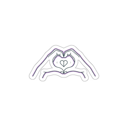 Line Art Heart Hands | Die-Cut Vinyl Sticker for Water Bottles & Laptops | Valentine & Galentine Gift | Minimal Y2K Aesthetic