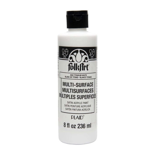 Acrylic Paint Multi-Surface Satin, 8oz., Titanium White