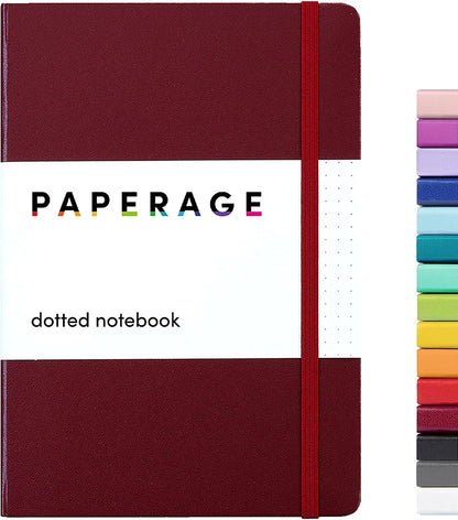 Dotted Journal Notebook, (Burgundy), 160 Pages, Medium 5.7 Inches X 8 Inches - 100 Gsm Thick Paper, Hardcover