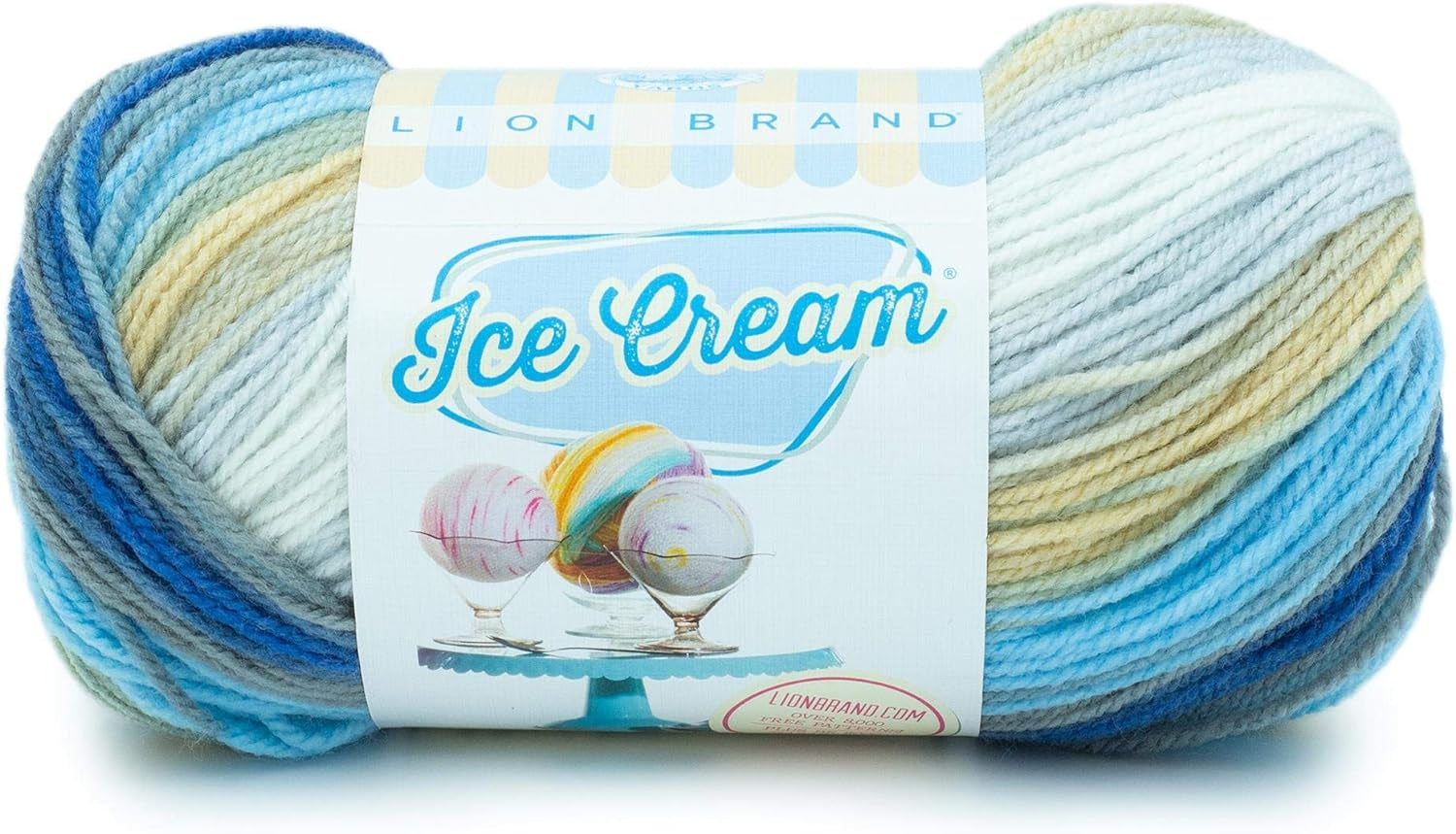 (1 Skein) Ice Cream Baby Yarn, Moon Mist, 1182 Foot (Pack of 1)