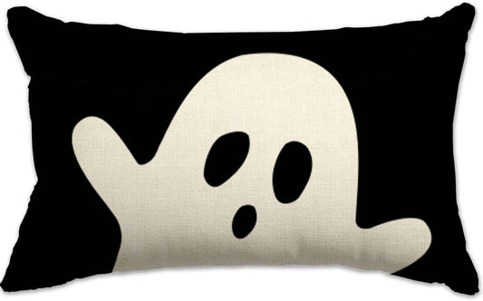 Halloween Pillow Cover 12X20 Ghost Halloween Lumbar Pillow Covers Decorations Outdoor Halloween Pillows Decorative for Halloween Home Decor for Sofa