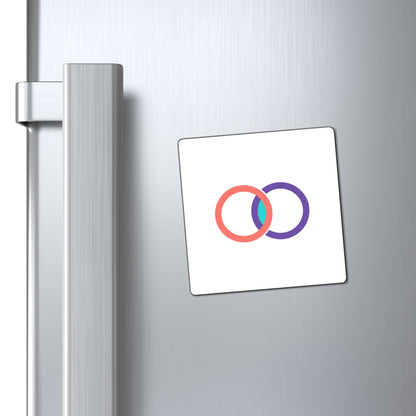 Interlocking Circles Venn Love | Sublimation Fridge Magnet Set | Galentine’s & Valentine Gift for Friends/Couples | Y2K Aesthetic