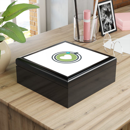 Matcha Latte Heart | Jewelry Box for Rings & Earrings | Valentine, Galentine’s & Self-Love Gift | Modern Cafe Aesthetic