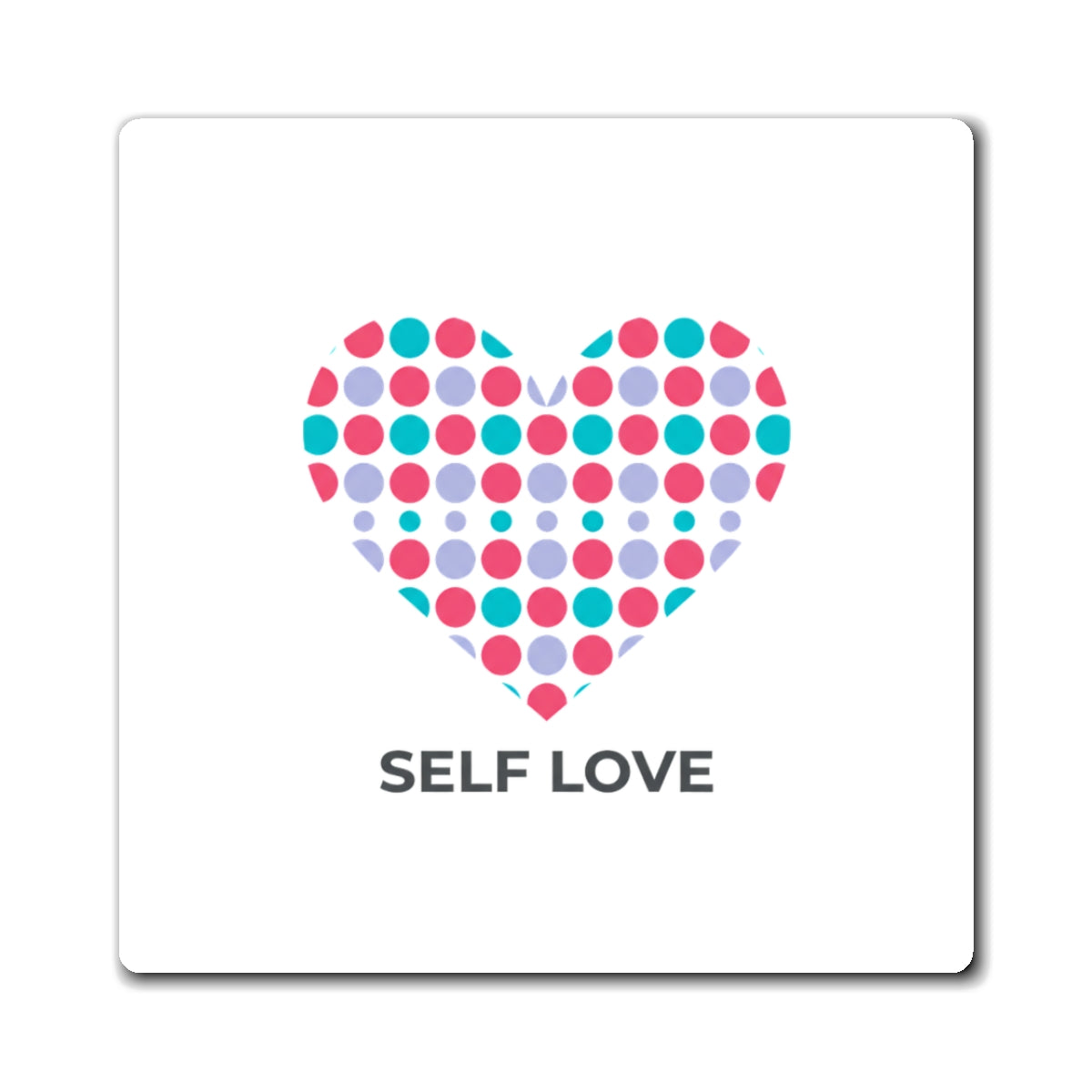 Dot Heart Pointillism | Sublimation Fridge Magnet Set | Galentine’s & Valentine Gift for Friends/Couples | Minimal Y2K Aesthetic