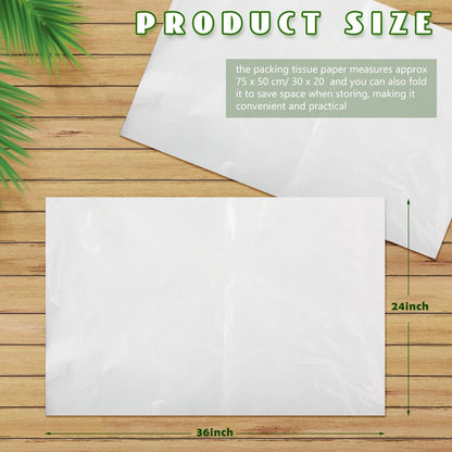 100 Sheets 24 X 36 Inch Acid Free Archival Tissue Paper Unbuffered No Acid Paper White No Lignin Free Packing Tissue Paper for Preserving Clothing Storage Textiles Present Wrap