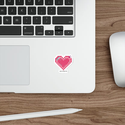 8-Bit Pixel Heart | Die-Cut Vinyl Sticker for Laptop & Water Bottle | Valentine & Galentine Gift for Lovers & Friends | Retro Gamer