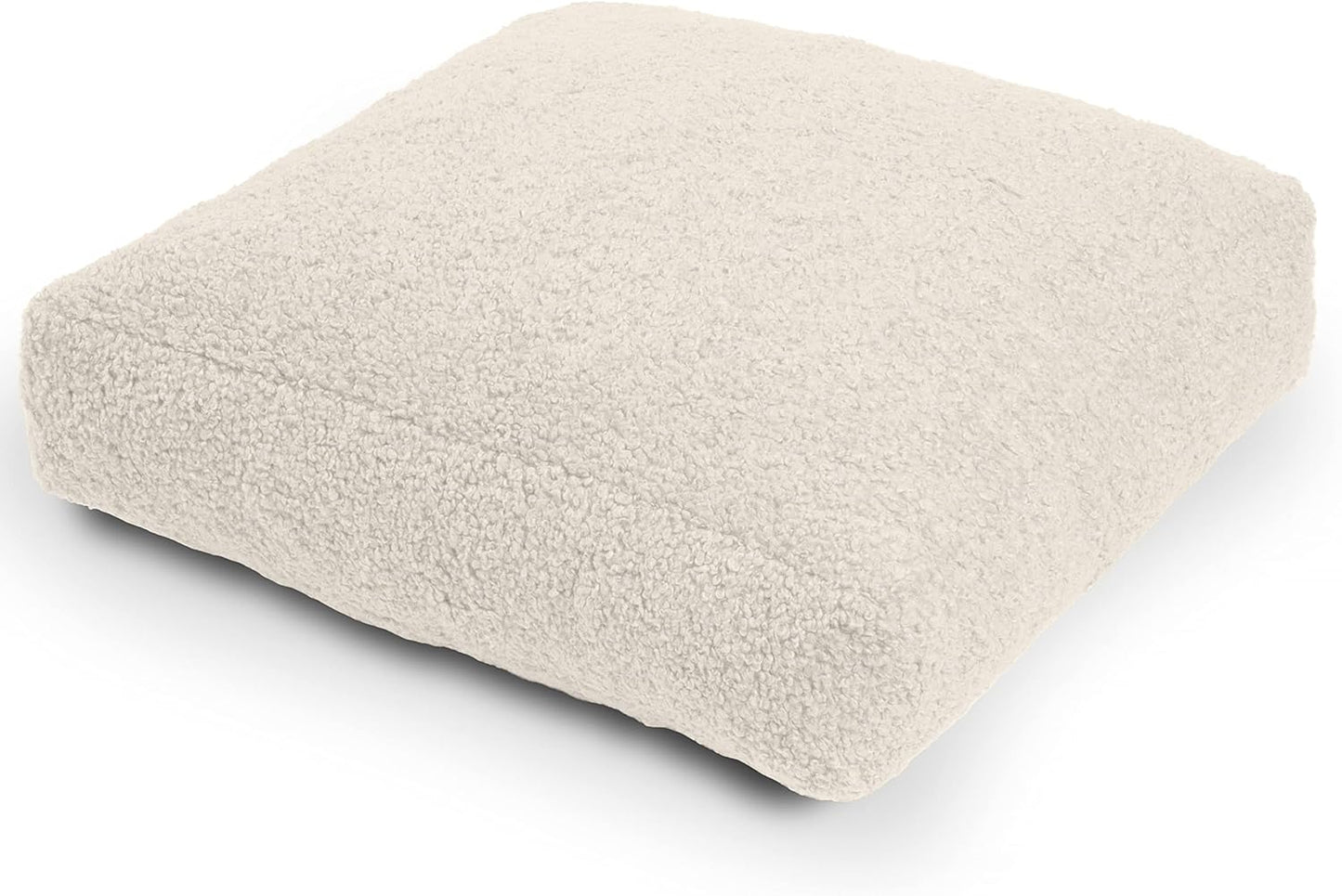 Brio Large Décor Floor Pillow/Meditation Yoga Cushion, Plush Microvelvet, Dove Grey