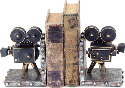 26287 Vintage Camera Bookend Old Style Antiques Movie Film Book Ends 7 Inch