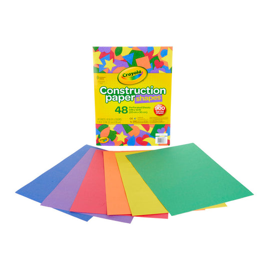 Construction Paper Shapes, 48 Perforated Sheets, Over 900 Shapes