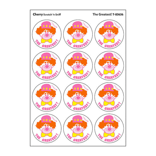 The Greatest!/Cherry Scent Retro Scratch 'n Sniff Stinky Stickers®, 24 ct.