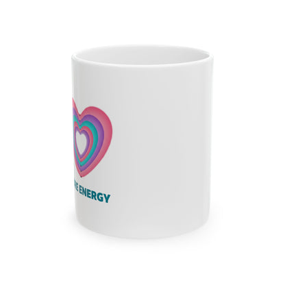 Gradient Aura Mesh Valentine | 11oz Ceramic Coffee Mug for Daily Sips | Galentine’s & Friend Gift | Y2K Aesthetic