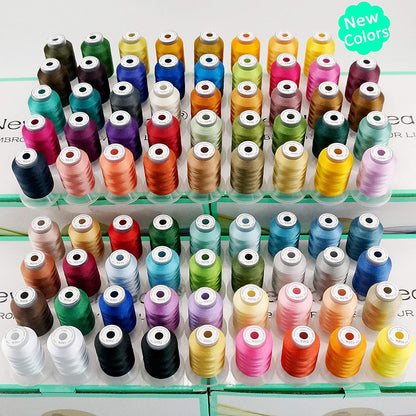 80 Spools Polyester Embroidery Machine Thread Kit 500M (550Y) Each Spool - Colors Compatible with Janome and Robison-Anton Colors