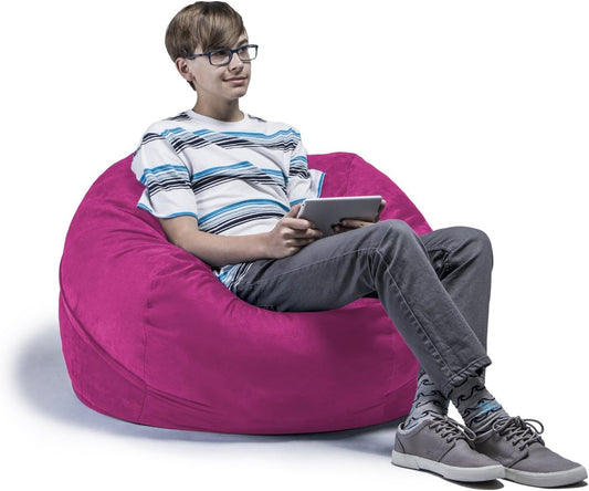 Saxx 3' Bean Bag Chair, Fuchsia