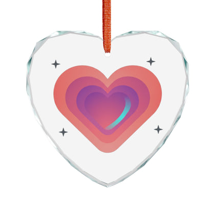 Gradient Blob Heart | Crystal Glass Heart Ornament for Valentine Decor | Galentine’s, Couples, Bestie Gift | Y2K Aesthetic