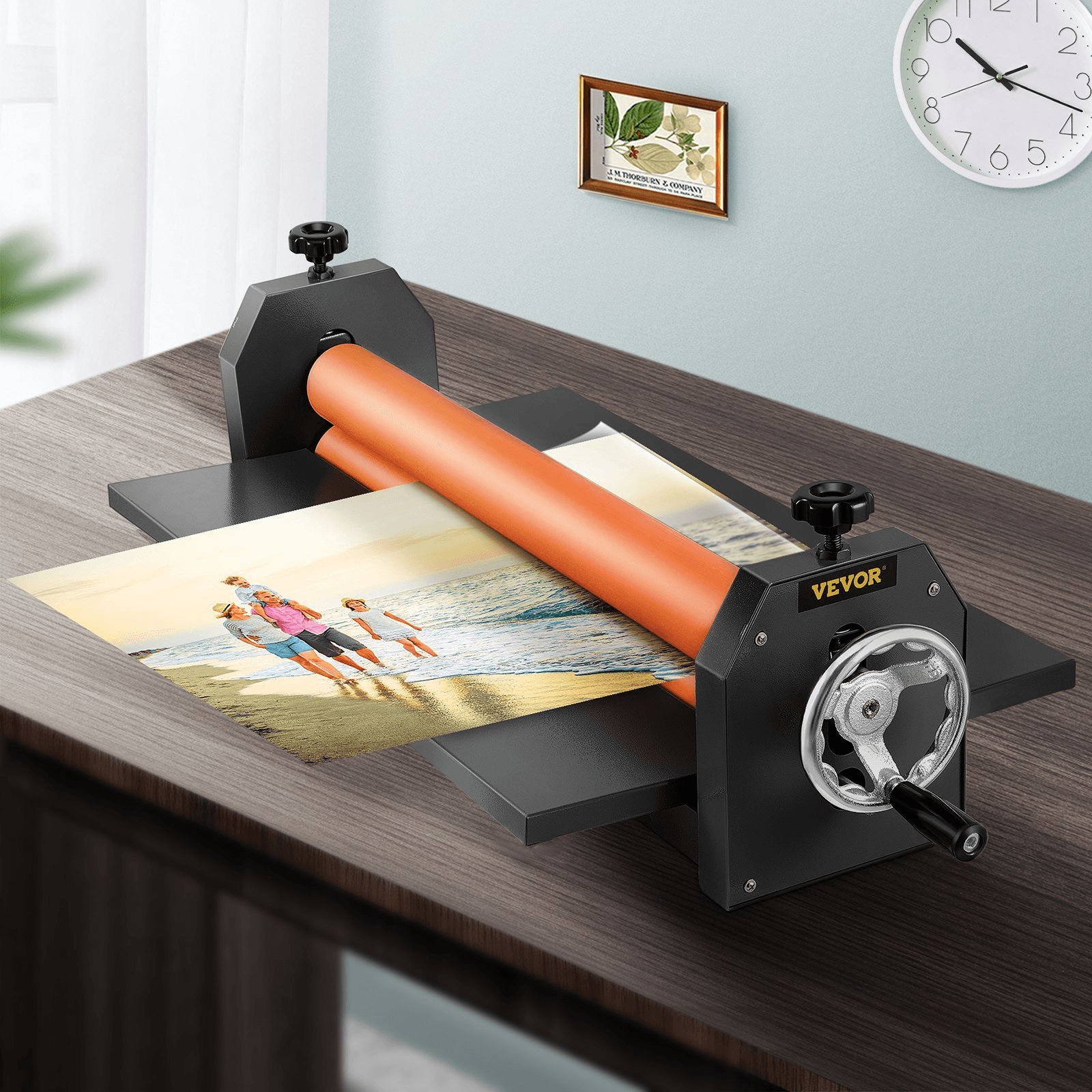 VEVOR 25 Inch Manual Cold Roll Laminator 1.18" Thickness Foldable Roll Laminating Machine Vinyl Photo Film Mounting Laminator for Commercial Professional Uses (25"Max Film Width) - Loomini