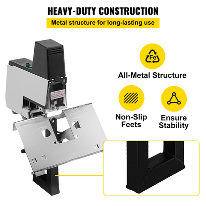 VEVOR Electric Stapler Rapid 106 Automatic Saddle Binding Machine Heavy Duty Flat and Book Binding Machine 2-50 Sheet 110V