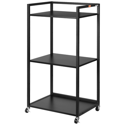 VEVOR Printer Stand with Wheels, Height Adjustable 3 Tier Printer Stand, Printer Cart with Storage Shelves for Printer, Scanner, Fax, Home Office Use, CARB Certified, Black - Loomini