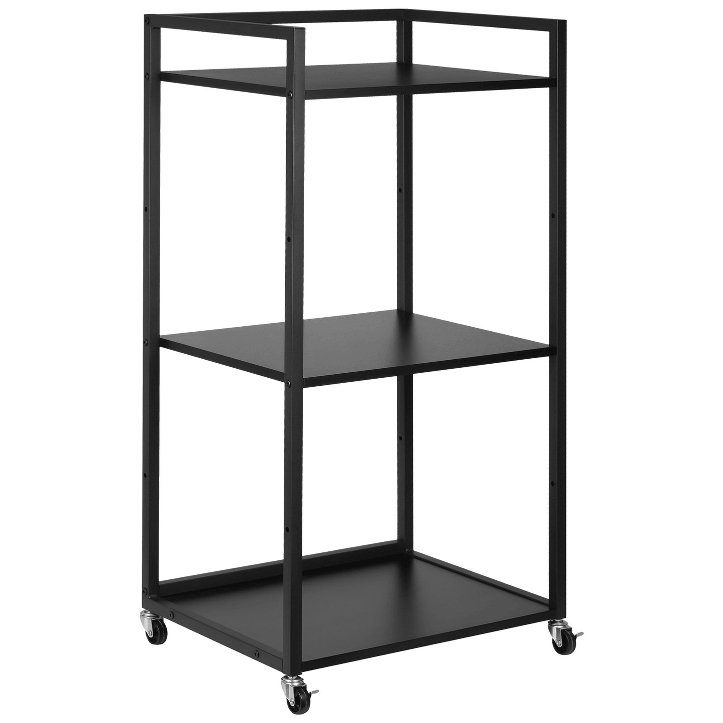 VEVOR Printer Stand with Wheels, Height Adjustable 3 Tier Printer Stand, Printer Cart with Storage Shelves for Printer, Scanner, Fax, Home Office Use, CARB Certified, Black - Loomini