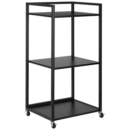 VEVOR Printer Stand with Wheels, Height Adjustable 3 Tier Printer Stand, Printer Cart with Storage Shelves for Printer, Scanner, Fax, Home Office Use, CARB Certified, Black - Loomini