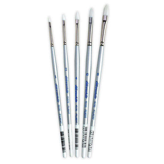 Silverwhite Filberts, 5 Brushes