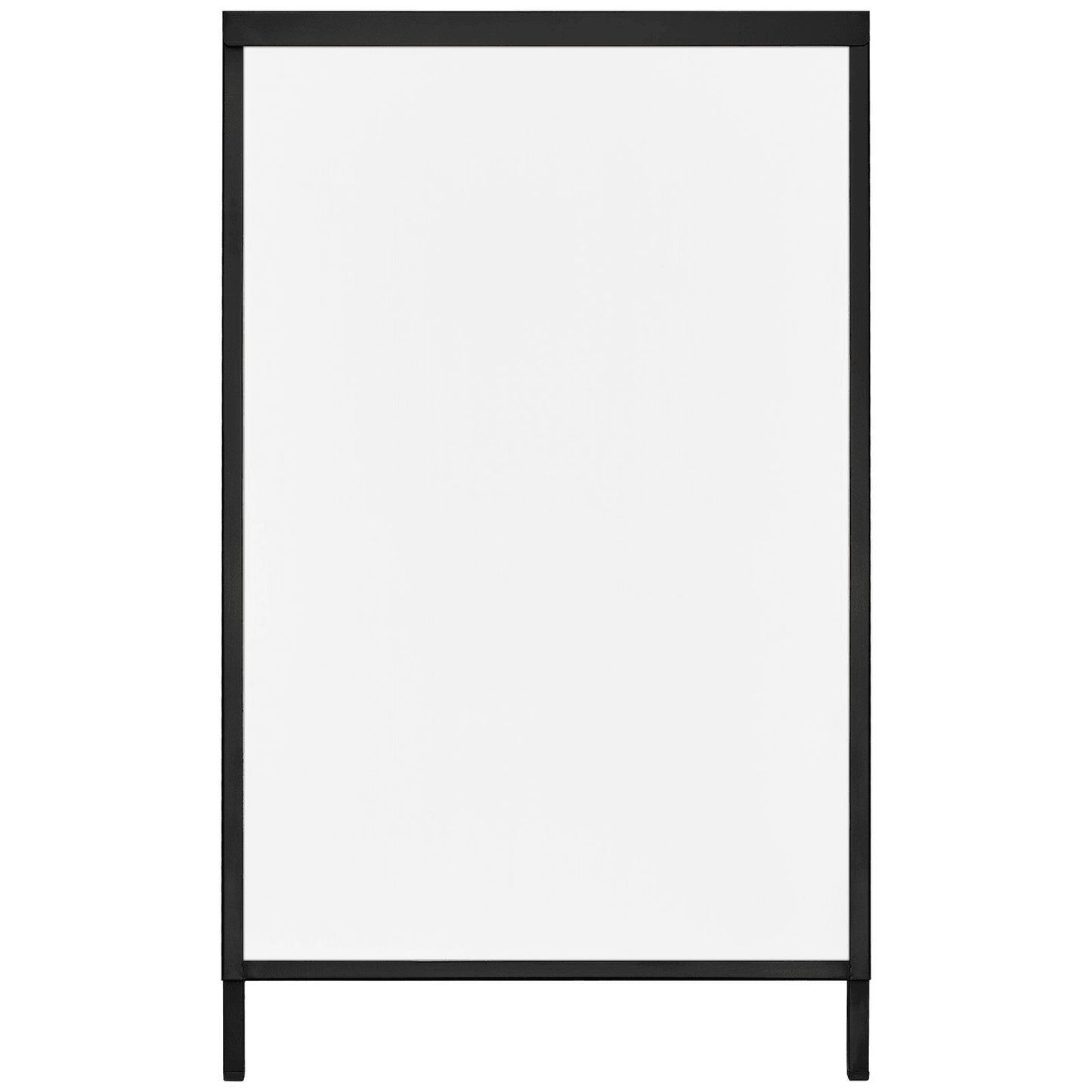 VEVOR A Frame Sidewalk Sign, 24x36 Inch Heavy Duty Slide-in Signboard Holder, Double-Sided Folding Sandwich Board Signs, Steel Pavement Sign Poster for Outdoor Business Street Advertising (Frame only) - Loomini