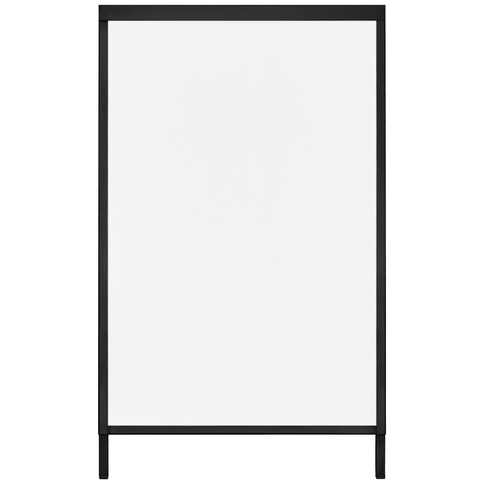 VEVOR A Frame Sidewalk Sign, 24x36 Inch Heavy Duty Slide-in Signboard Holder, Double-Sided Folding Sandwich Board Signs, Steel Pavement Sign Poster for Outdoor Business Street Advertising (Frame only) - Loomini