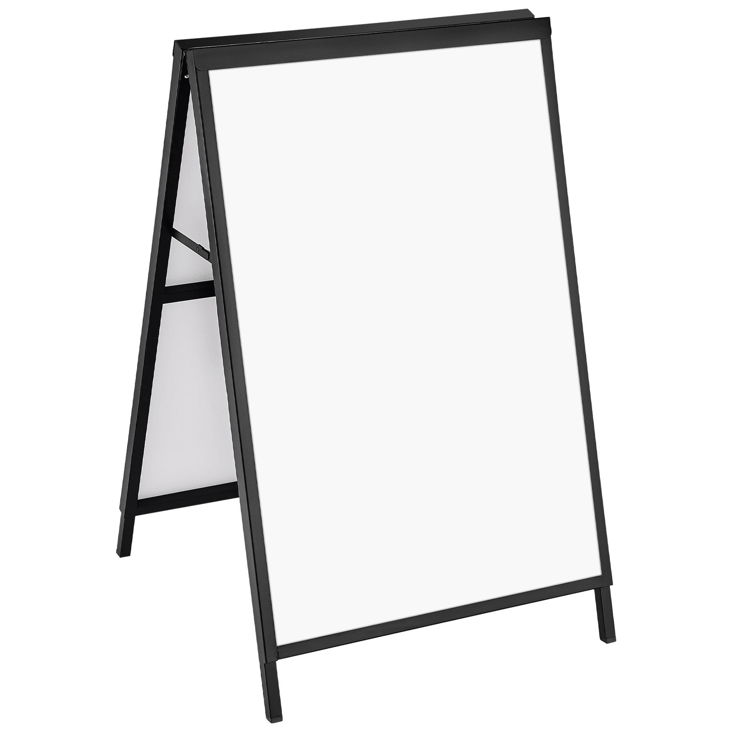 VEVOR A Frame Sidewalk Sign, 24x36 Inch Heavy Duty Slide-in Signboard Holder, Double-Sided Folding Sandwich Board Signs, Steel Pavement Sign Poster for Outdoor Business Street Advertising (Frame only) - Loomini