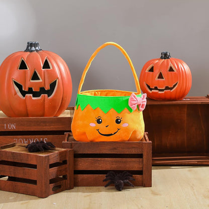 Halloween Trick or Treat Bags,Halloween Candy Basket Tote, Tote Gift Bucket for Halloween Party Favor Supplies(Spider)