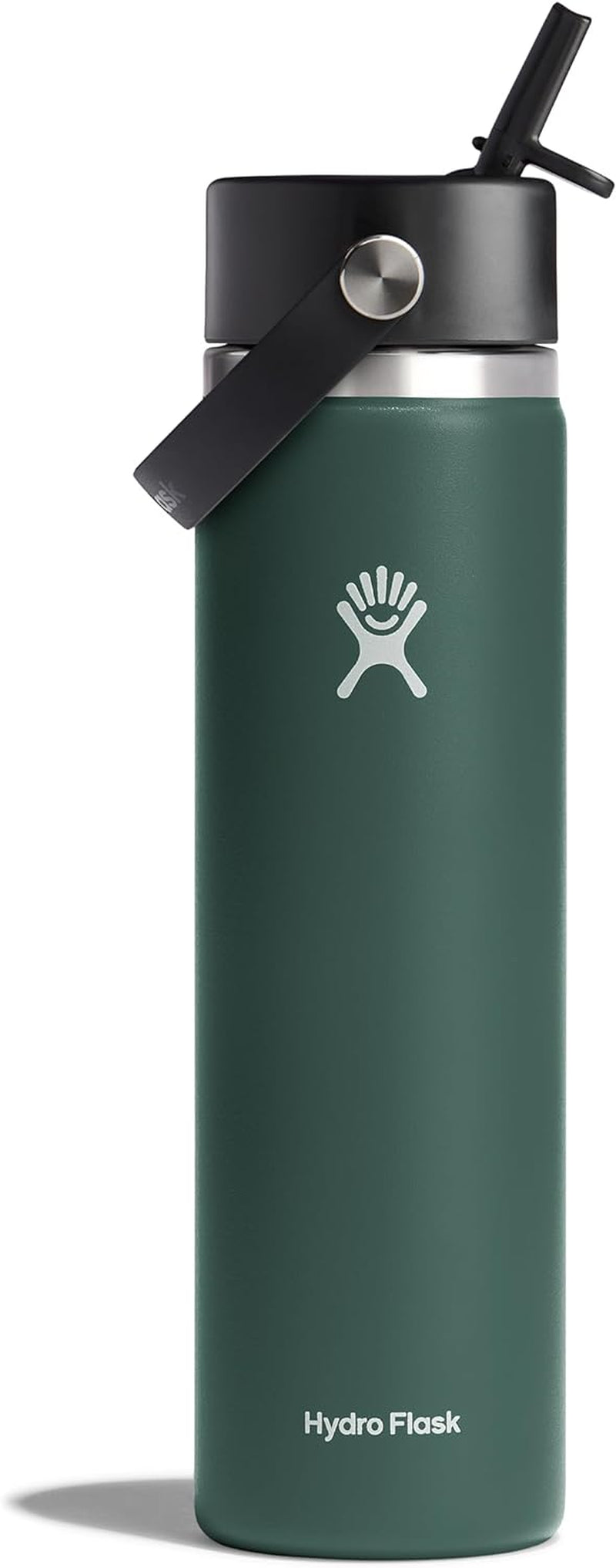 Wide Mouth Vacuum Insulated Stainless Steel Water Bottle with Leakproof Closeable Straw Lid for Cold Water Drinks, Sports, Travel, Car and School