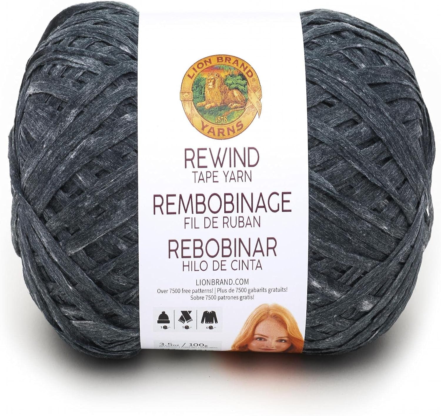 Rewind Yarn, Yarn for Knitting and Crocheting, Craft Tape Yarn, 1-Pack, Willow