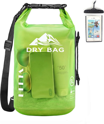 Waterproof Dry Bag for Women Men, 5L/10L/20L/30L/40L Roll Top Lightweight Dry Storage Bag Backpack with Phone Case for Travel, Swimming, Boating, Kayaking, Camping and Beach