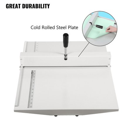 VEVOR Manual Creaser 18Inch 460mm Creasing Machine High Gloss Covers Heavy Duty Creaser with 2 Magnetic Block for A4 Paper Card - Loomini