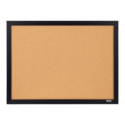 VEVOR Cork Board, 24 x 18 inches, Double-sided Bulletin Board with MDF Sticker Frame, Vision Board Includes 10 Pushpins, for Display and Decoration in Office Home and School - Loomini