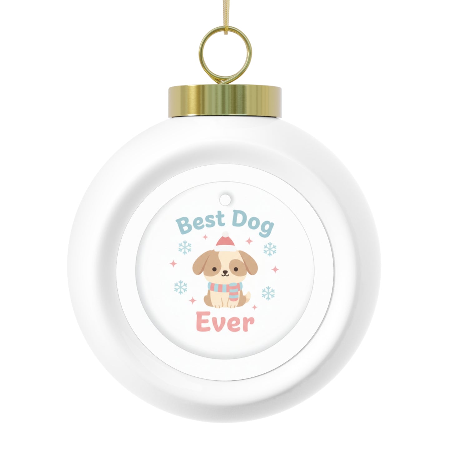 Christmas Ball Ornament - Best Dog Ever Ceramic Dog Lover Ornament