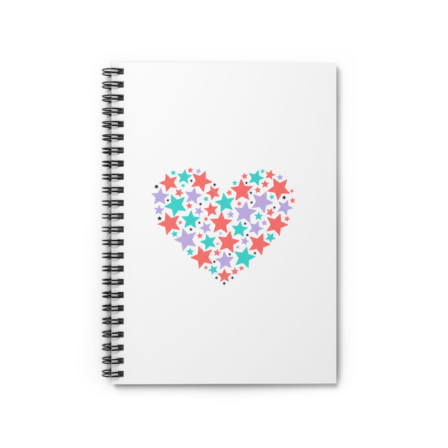 Star Cluster Heart | Spiral Journal Notebook for Notes & Doodles | Galentine’s & Back to School Gift | Y2K Valentine Aesthetic