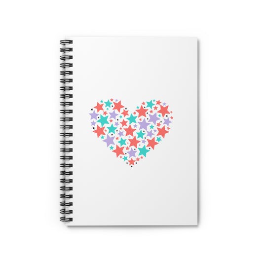 Star Cluster Heart | Spiral Journal Notebook for Notes & Doodles | Galentine’s & Back to School Gift | Y2K Valentine Aesthetic