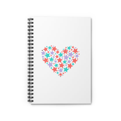 Star Cluster Heart | Spiral Journal Notebook for Notes & Journaling | Galentine’s & Back to School Gift | Y2K Aesthetic Valentine