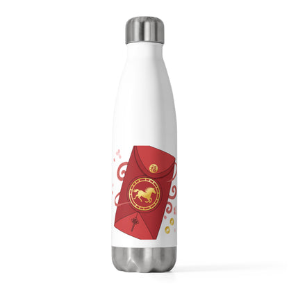 Fire Horse Red Envelope | 20oz Insulated Stainless Tumbler | Lunar New Year Gift for Family & Teachers | Gold Foil Style