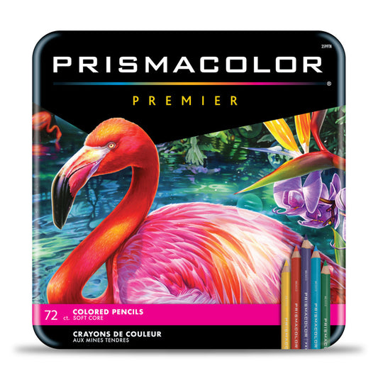 Premier Colored Pencils Tin, Soft Core, Assorted, 72 Count