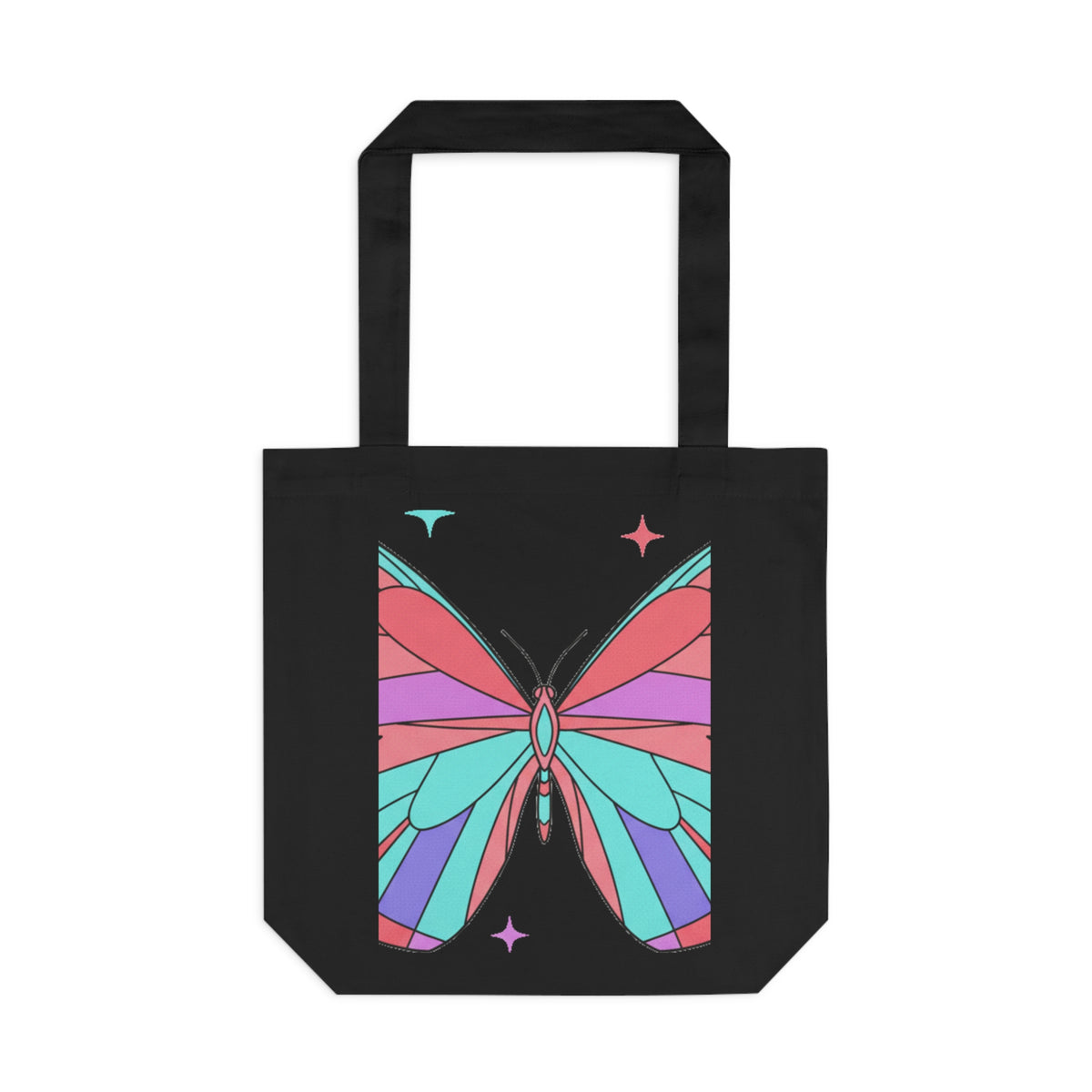 Holographic Gradient Butterfly | Cotton Tote Bag for Everyday Carry | Valentine & Galentine Gift for Her | Y2K Aesthetic