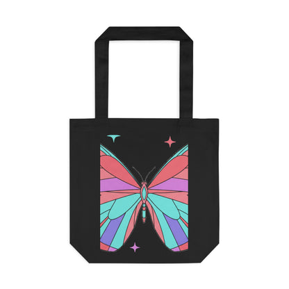 Holographic Gradient Butterfly | Cotton Tote Bag for Everyday Carry | Valentine & Galentine Gift for Her | Y2K Aesthetic