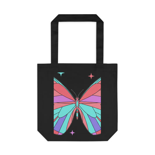 Holographic Gradient Butterfly | Cotton Tote Bag for Everyday Carry | Valentine & Galentine Gift for Her | Y2K Aesthetic