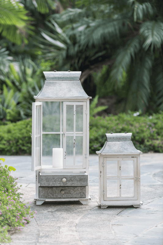 Wooden Candle Lantern Decorative, Hurricane Lantern Holder Decor for Indoor Outdoor, Home Garden Wedding - Loomini
