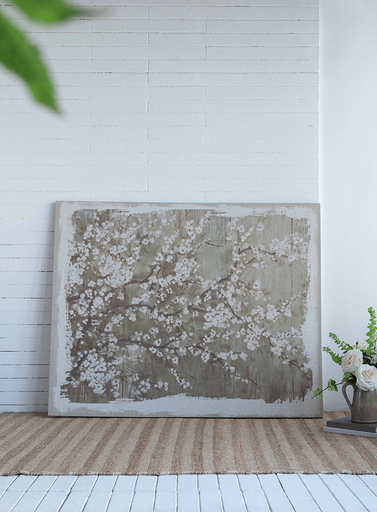 60" x 48" Large Cherry Blossom Canvas Art Print, Home Decor Accent Piece - Loomini