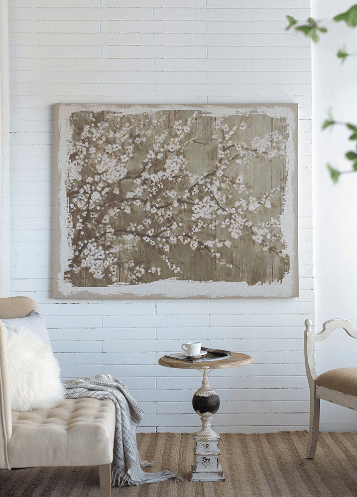 60" x 48" Large Cherry Blossom Canvas Art Print, Home Decor Accent Piece - Loomini