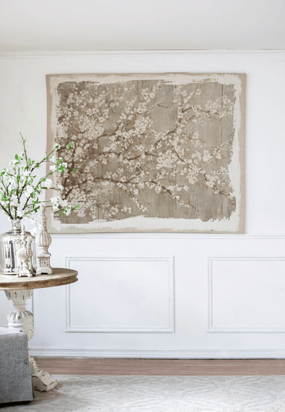 60" x 48" Large Cherry Blossom Canvas Art Print, Home Decor Accent Piece - Loomini