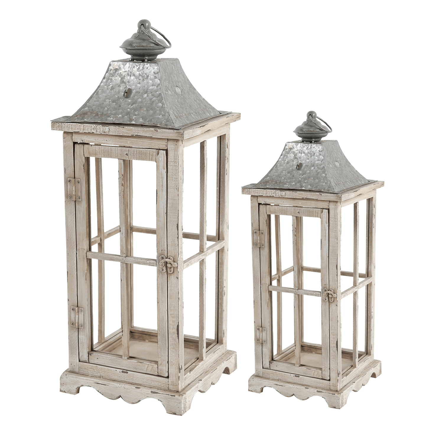 Wooden Candle Lantern Decorative, Hurricane Lantern Holder Decor for Indoor Outdoor, Home Garden Wedding - Loomini